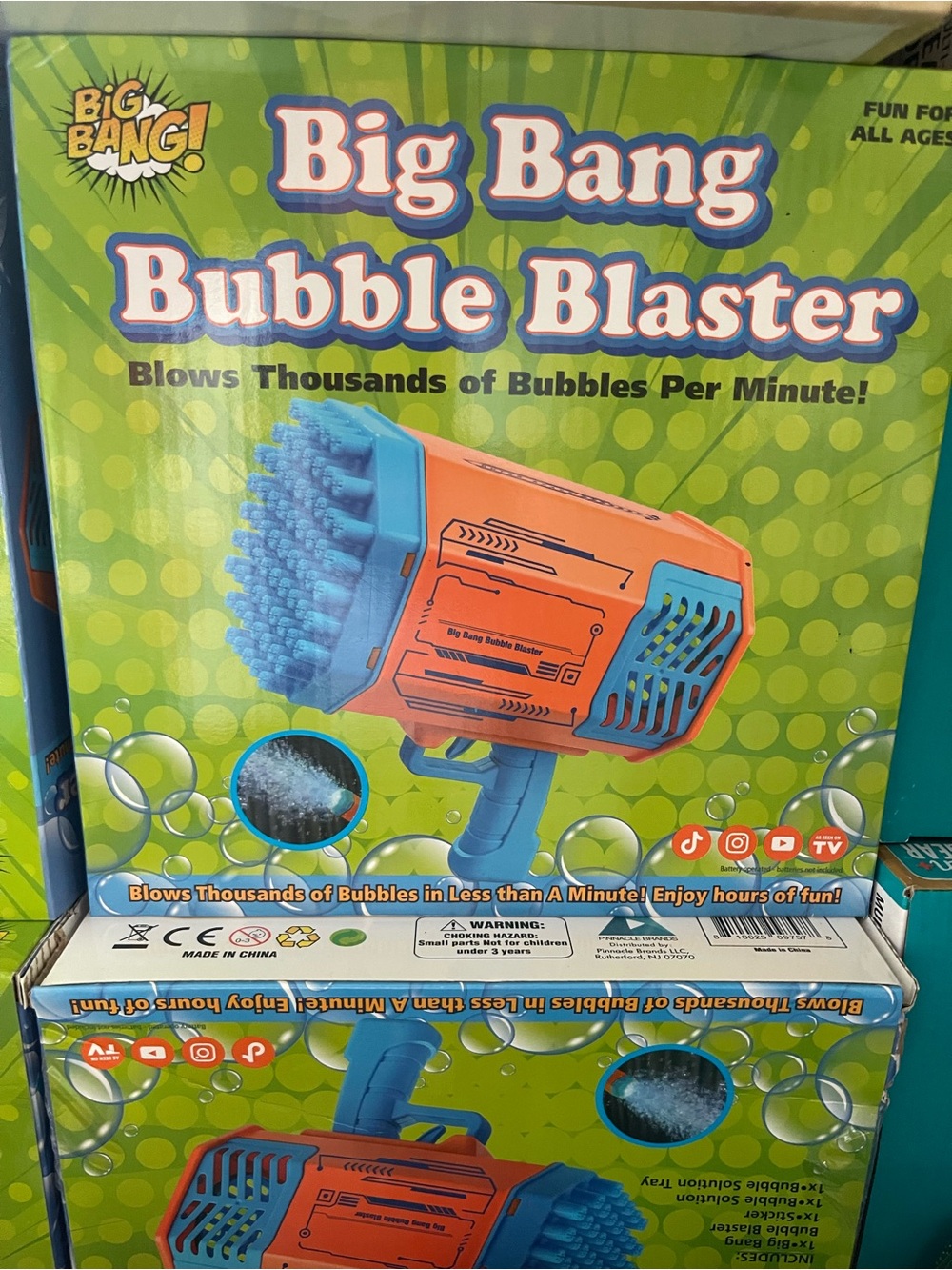 Big Bang Bubble Blaster - Orange and Blue Bubble Gun